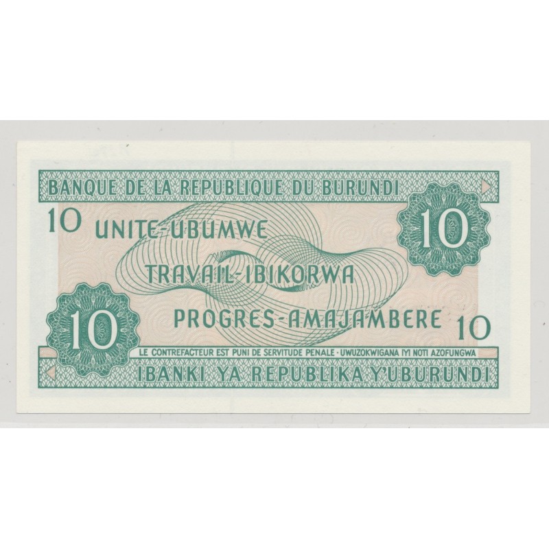 Burundi - 10 Francs - 25.05.1995 - NEUF
