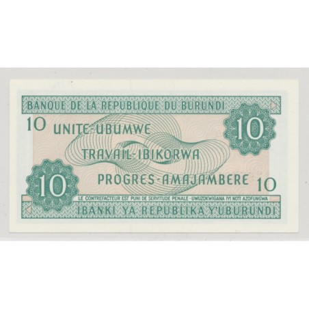 Burundi - 10 Francs - 25.05.1995 - NEUF