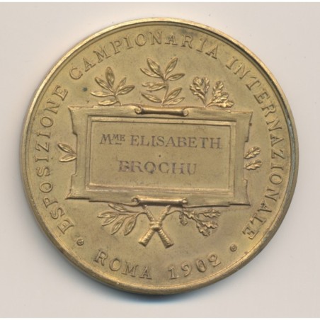 Médaille - Exposition internationale - Rome 1902 - Vittorio emmanuelle III - bronze