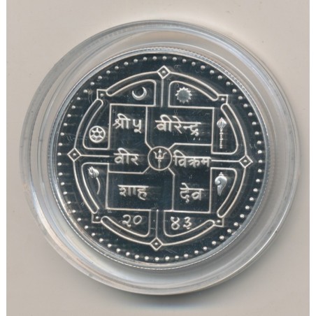 Nepal - 250 Roupies 1986 - argent