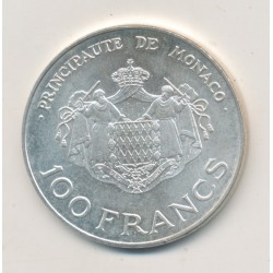 Monaco - 100 Francs 1982 - argent - Rainier III et Albert 2