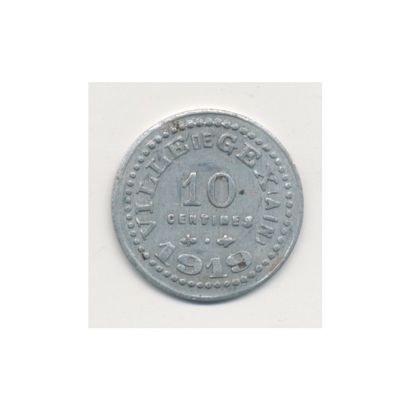 Gex - 10 Centimes - 1919 - alu rond 23mm
