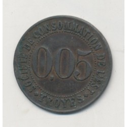 Troyes - 5 centimes - société de consommation de l'est  2