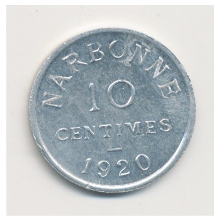 Narbonne - 10 centimes - 1920 - alu