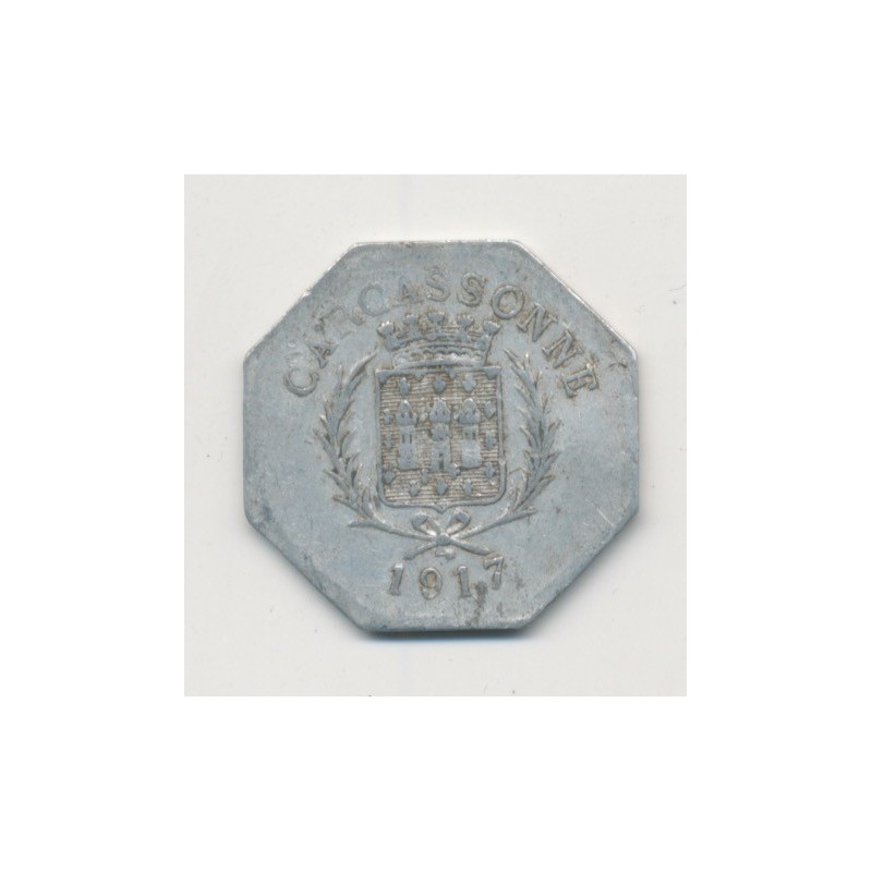Carcassonne - 25 centimes 1917 - union des commerçants - alu