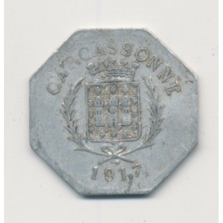 Carcassonne - 25 centimes 1917 - union des commerçants - alu
