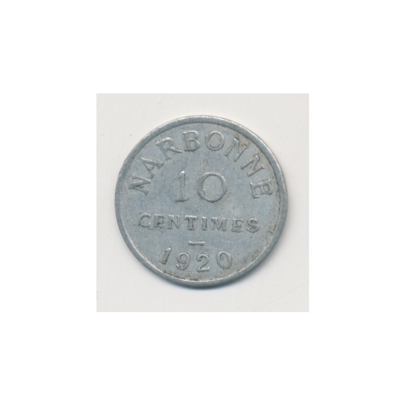 Narbonne - 10 centimes - 1920 - alu
