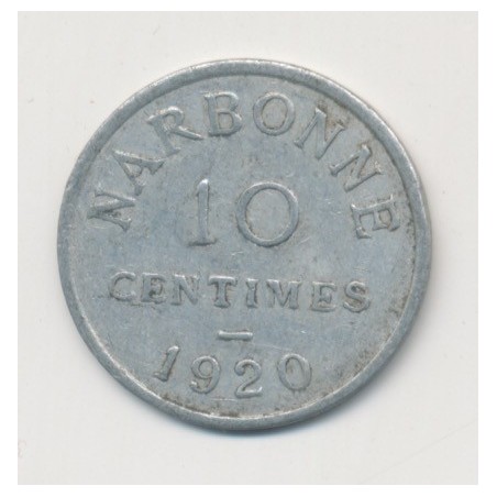 Narbonne - 10 centimes - 1920 - alu