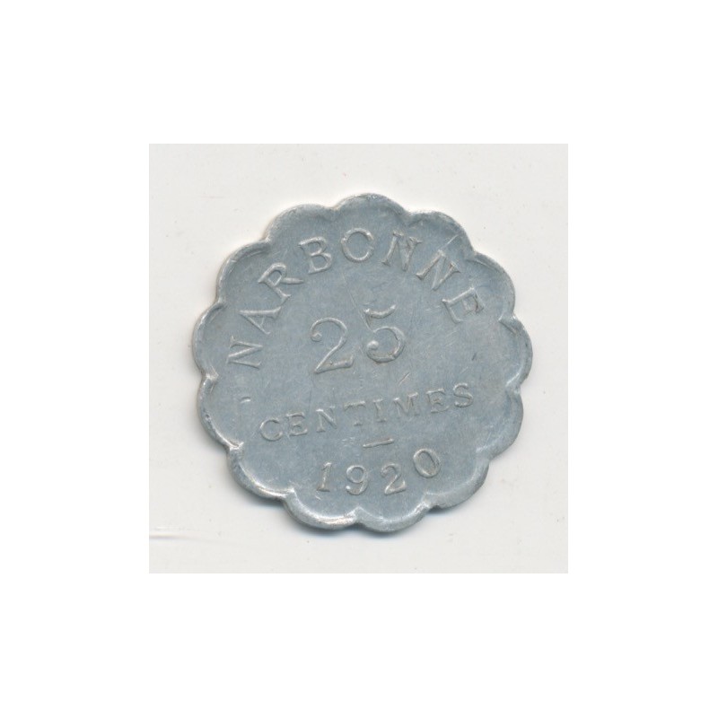 Narbonne - 25 centimes - 1920 - alu