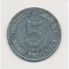 Région provencale - 5 centimes 1918 - chambre de commerce - zinc