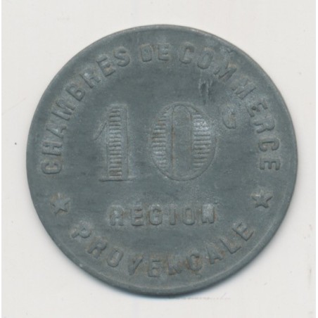 Région provencale - 10 centimes ND - chambre de commerce - zinc