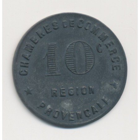 Région provencale - 10 centimes ND - chambre de commerce - zinc