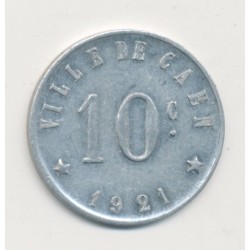 Caen - 10 centimes 1921 - union commerciale - alu