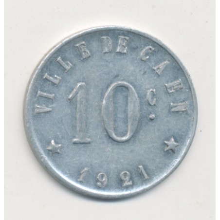 Caen - 10 centimes 1921 - union commerciale - alu