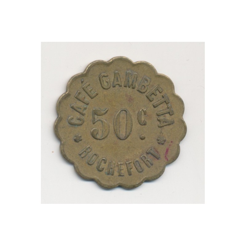 Rochefort - 50 centimes ND - café Gambetta - laiton