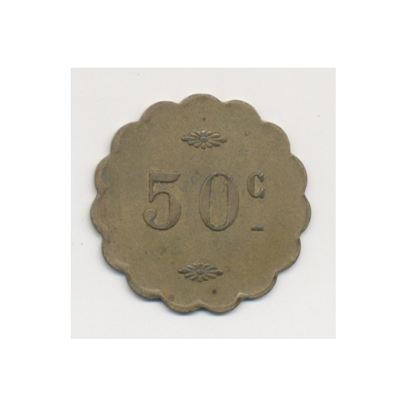 Rochefort - 50 centimes ND - café Gambetta - laiton