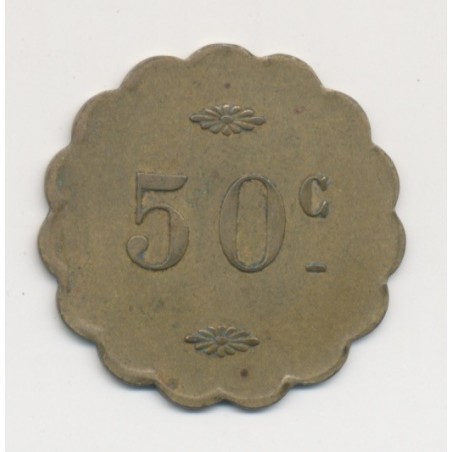 Rochefort - 50 centimes ND - café Gambetta - laiton