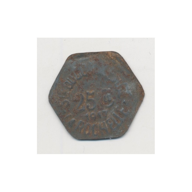 La Rochelle - 25 centimes 1917 - société du commerce - fer