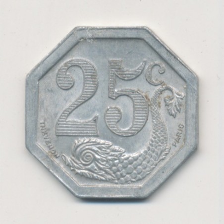 La Rochelle - 25 centimes 1922 - chambre de commerce - alu