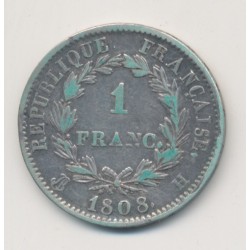 Napoléon empereur - 1 Franc - 1808 H La Rochelle 2