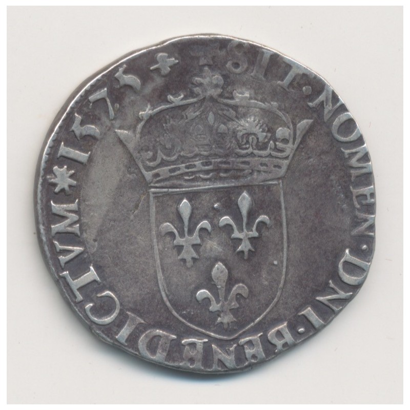 Henri III ( au nom Charles IX ) - Teston - 1575 H La Rochelle