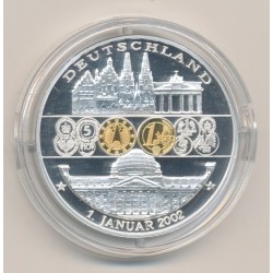 Médaille - Allemagne/Deutschland - 1 janvier 2002 - 1ère émission de l'euro
