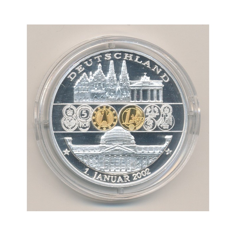 Médaille - Allemagne/Deutschland - 1 janvier 2002 - 1ère émission de l'euro