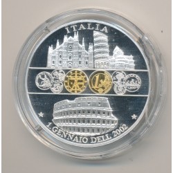 Médaille - Italie - 1 janvier 2002 - 1ère émission de l'euro