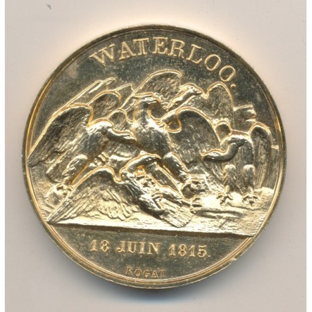 Médaille - Waterloo - 18 juin 1815 - refrappe - Collection Napoléon Empereur - bronze
