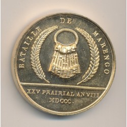 Médaille - Bataille de Marengo - 1800 - refrappe - Collection Napoléon Empereur - bronze