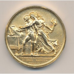 Médaille - L'empereur Napoleon abdique - 1814 - refrappe - Collection Napoléon Empereur - bronze