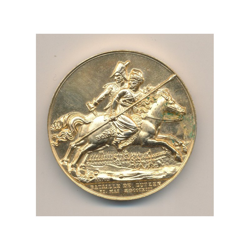 Médaille - Bataille de Lutzen - 1813 - refrappe - Collection Napoléon Empereur - bronze