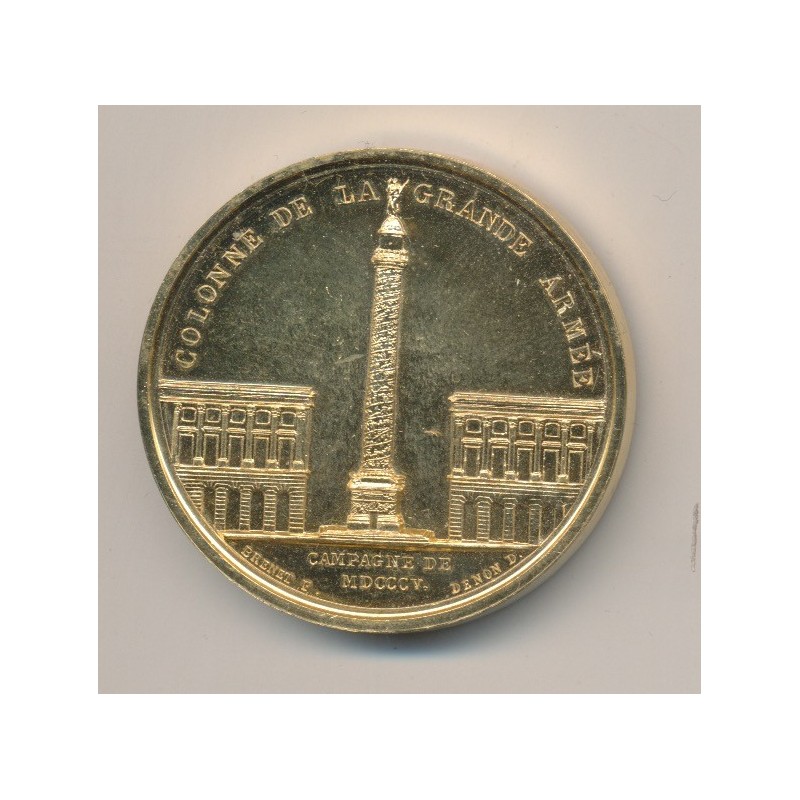 Médaille - Colonne de la grande armée - 1805 - refrappe - Collection Napoléon Empereur - bronze