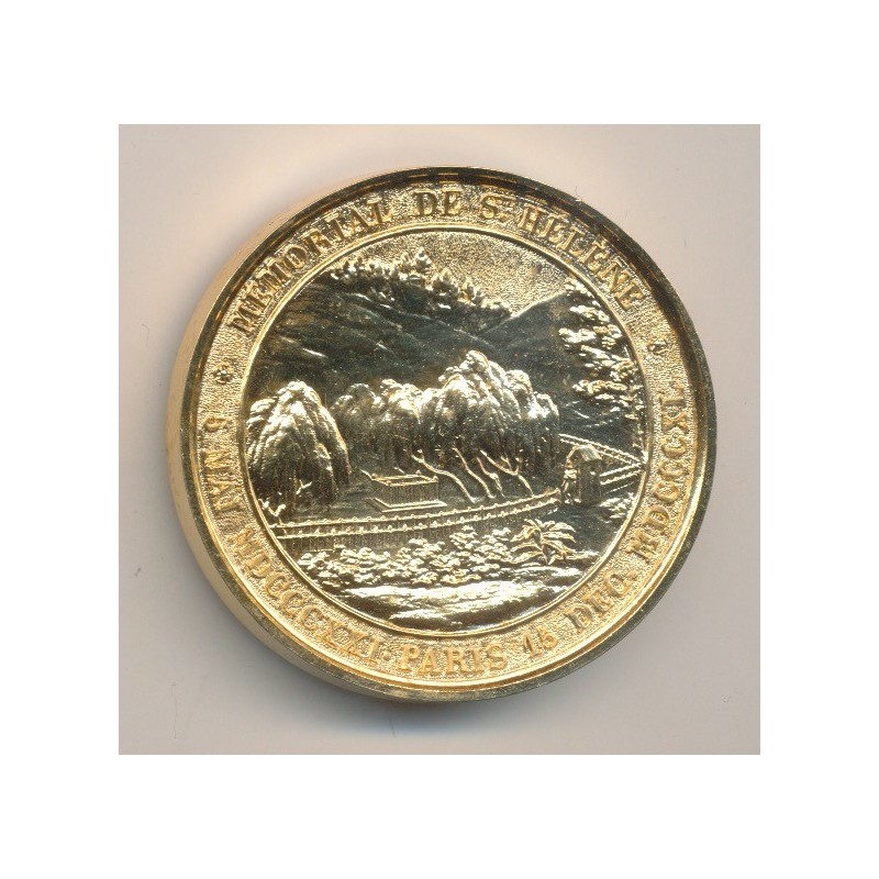Médaille - Mémorial de St Hélène - 1821 - Collection Napoléon Empereur - bronze