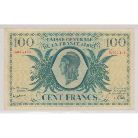 Billet - 100 Francs - Reunion - Caisse centrale de la France libre