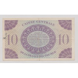 Billet - 10 Francs Martinique - Caisse centrale de la France d'outremer  2