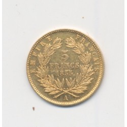 Napoléon III Tête nue - 5 Francs Or Petit module - 1855 A Paris 2