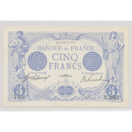 5 Francs Bleu - 18.04.1914