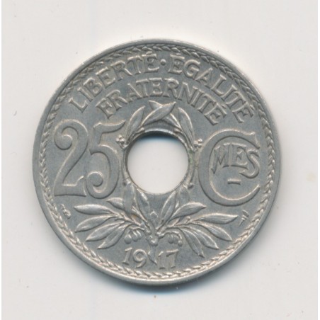 25 centimes Lindauer - 1917 souligné