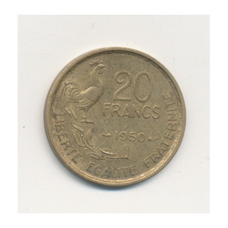 20 Francs Georges Guiraud - 1950 B - 4 plumes