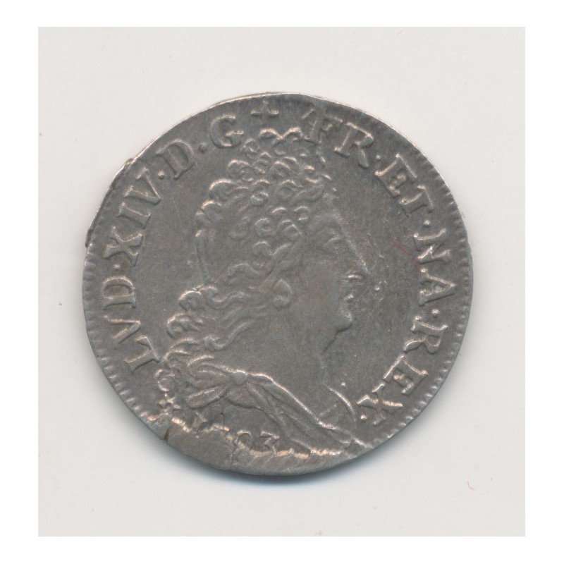 Louis XIV - 10 Sols aux 4 couronnes - 1703 BB Strasbourg