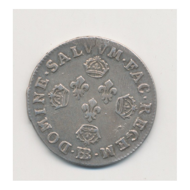 Louis XIV - 10 Sols aux 4 couronnes - 1703 BB Strasbourg