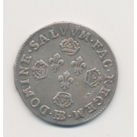 Louis XIV - 10 Sols aux 4 couronnes - 1703 BB Strasbourg