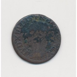 Louis XIII - Double tournois - 1643 H La rochelle
