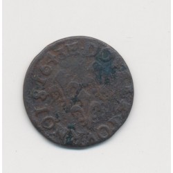Louis XIII - Double tournois - 1643 H La rochelle 2