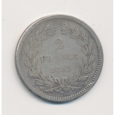Louis philippe I - 2 Francs - 1832 D Lyon - avec gravure pipe