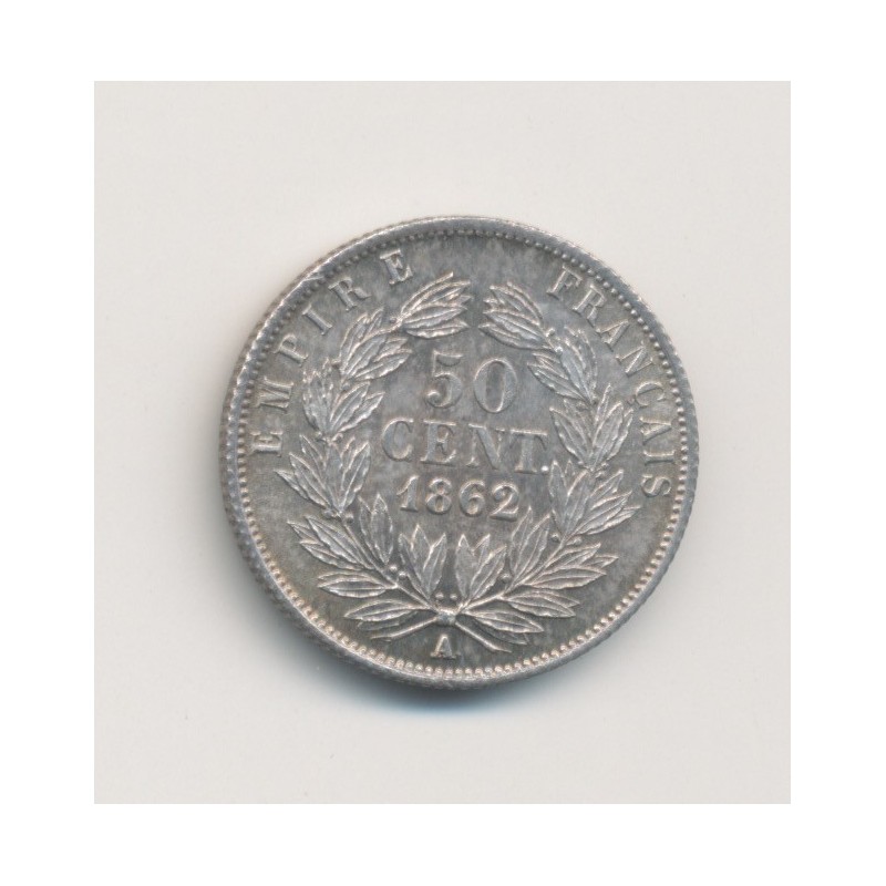 Napoléon III Tête nue - 1/2 Franc - 1862 A Paris
