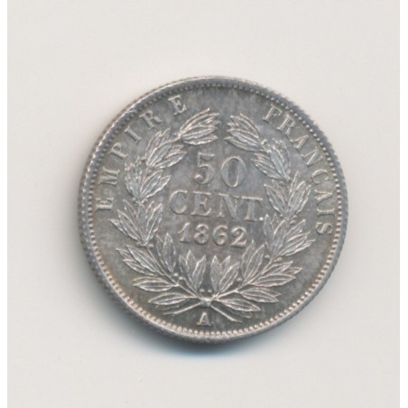 Napoléon III Tête nue - 1/2 Franc - 1862 A Paris