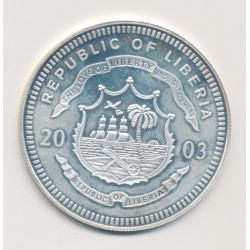 Libéria - 20 Dollars 2003 - Franz Grillparzer - argent BE 2