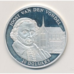 Libéria - 20 Dollars 2003 - Joost van den vondel - argent BE